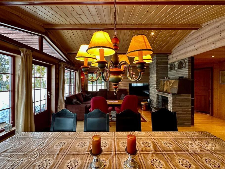 Large Cabin Sjusjoen Best View, Sauna, Ski Inout Экстерьер фото